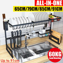 Load image into Gallery viewer, Dish Drying Rack Over the Sink Kitchen Supplies Storage Shelf Counter-top Space Saver Display Stand Tableware Drainer Organizer
