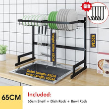 Load image into Gallery viewer, Dish Drying Rack Over the Sink Kitchen Supplies Storage Shelf Counter-top Space Saver Display Stand Tableware Drainer Organizer
