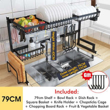 Load image into Gallery viewer, Dish Drying Rack Over the Sink Kitchen Supplies Storage Shelf Counter-top Space Saver Display Stand Tableware Drainer Organizer
