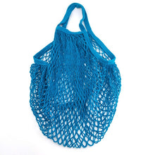 Load image into Gallery viewer, Portable Reusable Grocery Bags Fruit Vegetable Bag Washable Cotton Mesh String Organic Organizer Handbag Long Handle Net Tote
