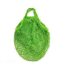 Load image into Gallery viewer, Portable Reusable Grocery Bags Fruit Vegetable Bag Washable Cotton Mesh String Organic Organizer Handbag Long Handle Net Tote
