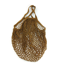 Load image into Gallery viewer, Portable Reusable Grocery Bags Fruit Vegetable Bag Washable Cotton Mesh String Organic Organizer Handbag Long Handle Net Tote

