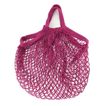 Load image into Gallery viewer, Portable Reusable Grocery Bags Fruit Vegetable Bag Washable Cotton Mesh String Organic Organizer Handbag Long Handle Net Tote
