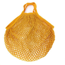 Load image into Gallery viewer, Portable Reusable Grocery Bags Fruit Vegetable Bag Washable Cotton Mesh String Organic Organizer Handbag Long Handle Net Tote
