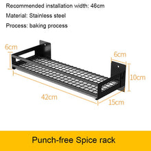 Load image into Gallery viewer, Kitchen Organizer Storage Wall-Mount Spice Racks Stainless Steel Shelves For knives Dish  Kitchen Gadgets Accessories Supplies
