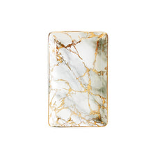 Load image into Gallery viewer, Ceramic Storage Tray Nordic Style Rectangular Marble Pattern Practical Decoration Home Space Saving Kitchen Food Jewelry Display

