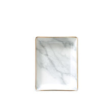 Load image into Gallery viewer, Ceramic Storage Tray Nordic Style Rectangular Marble Pattern Practical Decoration Home Space Saving Kitchen Food Jewelry Display
