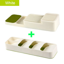 Load image into Gallery viewer, Kitchen Cutlery Storage Tray Knife holder Kitchen Organizer Kitchen Container Spoon Fork Storage Separation Knife Block Holder
