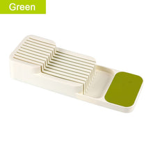 Load image into Gallery viewer, Kitchen Cutlery Storage Tray Knife holder Kitchen Organizer Kitchen Container Spoon Fork Storage Separation Knife Block Holder

